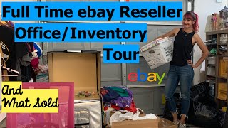 Full Time eBay Reseller Garage Office Inventory Storage Tour, and What Sold