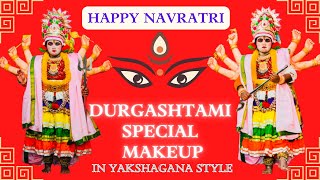 Navratri special makeup || durgashtami special makeup in yakshagana style// Durga makeup tutorial