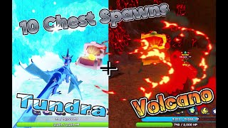 ❄️10 Chest Locations in Tundra+Volcano🌋 ROBLOX- Dragon Adventures