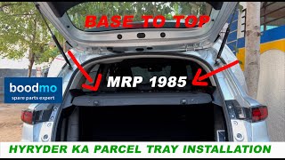 Toyota hyryder parcel tray installation and how to order oem parts from boodmo app naiksauto