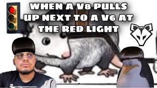 Takuache memes: When a V8 Pulls up next to a V6 at the red light #takuachememes #V6problems