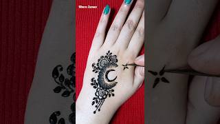 #shorts chand mehndi design with cottonbud for independence day #mehndi #mehndidesigns