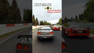 NISSAN GT-R R34  VS  FERRARI F40 😍🔥✨️