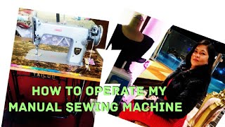 How to use Manual sewing machine #dressmaking