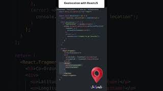 Geolocation With ReactJS 🗺 📍 #shorts #short #trending