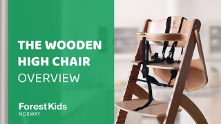 Adjustable Wooden High Chair Showcase | Forest Kids Norway