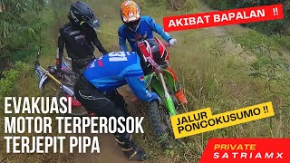 TERPEROSOK !! Akibat Balapan di Jalur Single Track !! (Private SATRIA MX #3)