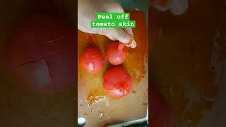 Peeling Tomato #asmr #food #asmrfood