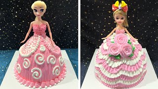 Perfect Barbie Cake Decorating Tutorials for Baby Girl's Birthday | Simple Barbie Doll Cake Design