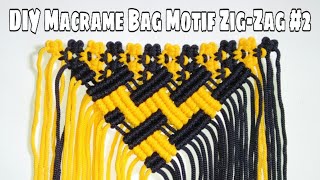 DIY Macrame Bag Motif Zig-Zag #2 Terbaru || Tutorial Tas Tali Kur Terbaru 2020