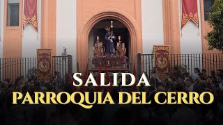 4K || PADRE PIO SALE DE LA PARROQUIA DEL CERRO || SEVILLA 2024 || BAJO PALIO CARIDAD