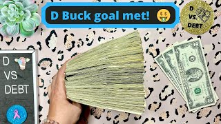 D-Buck savings challenge goal met! 🤑 Un-stuffing and counting my cash envelopes.