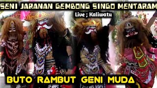 Penampilan Seru Buto Rambut Geni Muda Jaranan Gembong Singo Mentaram live Kaliwatu Tegaldlimo