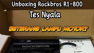 UNBOXING & TES LAMPU SENTER ROCKBROS R1-800