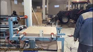 Automatic DD saw machine, plywood MDF edge cutting machine, plywood trimming machine