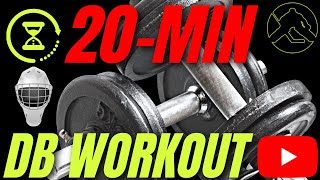 20 Minute Full Body Hockey Goalie Workout | Dumbbells