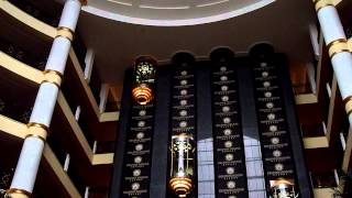 Elevators in the Lobby of Delphin Deluxe Resort, Okurcalar, Turkey