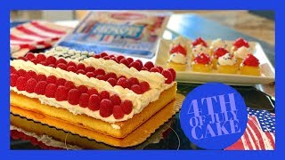 4th of July Cake | Cake Hack | Red White and Blueberry Cake | Buttercream Frosting