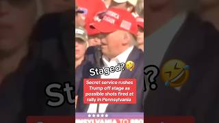 Is Trump shooting real or staged? #incident #shot #trump #firing #rally #fake #murder #attempt #live