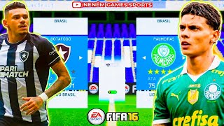 GAME PLAY FIFA 16 MOBILE VERSÃO ORIGINAL LITE BOTAFOGO X PALMEIRAS