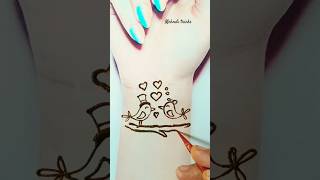 Love birds mehndi design ❤🥰  | Mehndi ki designs #shorts #lovebirds