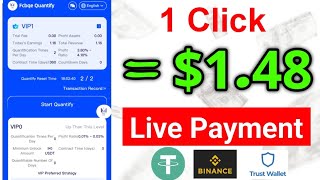 New Usdt Earning Site Today | 1 Click = $1 | Online income site 2024 | earn money online site