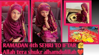 RAMADAN 4th SEHRI TO IFTAR 🤗 Allah TERA SHUKR ALHAMDULILLAH ❤️ parinaaz Khan daily routine vlog 👸