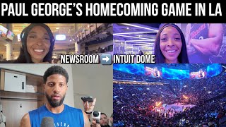 Paul George's homecoming game in LA | Reporter game day vlog