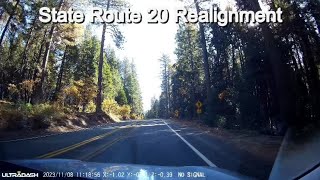 Driving on State Route 20 Realignment November 2023