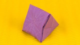 Origami Diamant falten - Diamant aus Papier basteln