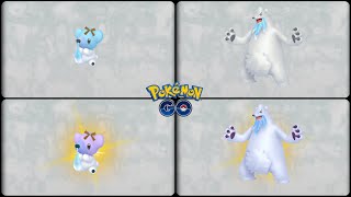 Pokemon Go: Evolving Normal & Shiny Cubchoo into Normal & Shiny Beartic