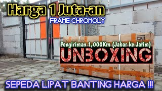 Sepeda Lipat 16 inch Chromoly 1 Jutaan, Unboxing, Mulus atau Banyak Baret ? #seli #sepedalipat #bike