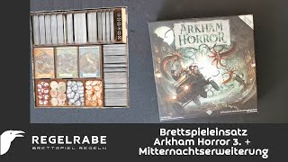 Brettspieleinsatz: Arkham Horror 3. Edition + Mitternacht-Erweiterung von The Game Doctors