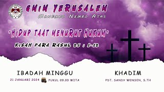 IBADAH MINGGU SESI 2 | GMIM YERUSALEM MANEMBO - NEMBO ATAS  | 21 JANUARI 2024