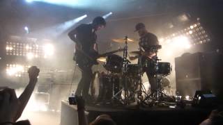 Mike Kerr of Royal Blood throws drumstick (Debaser Medis - Stockholm, Sweden - March 23, 2015)