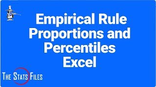 Empirical Rule Sample portions using Excel Cheat Sheet