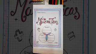 Carátula /Portada  de Matemáticas #caratulas #portadas #shortsvideo #creatividad #viral #love #crea