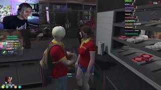 xQc & France Bickering For 12 Minutes At Snr Buns | Nopixel RP