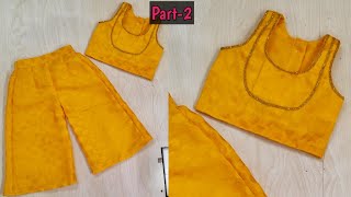 Baby Top With Palazzo Pant Cutting & Stitching For 1Year  | Baby Palazzo Pant Cutting & Stitching