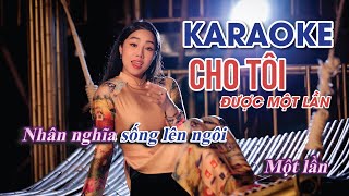 KARAOKE Cho tôi được một lần - Thuý Phượng Bolero GIỌNG CA CHO ĐỜI