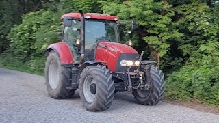 Case IH Maxxum 125 straight pipe sound! (open pipe vs custom silencer)