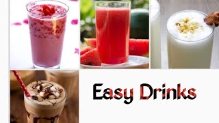 ৪টি সহজ ড্রিংকস | Easy Drinks for Ifter |  Watermelon juice | Milkshake | Lassi | Cold coffee