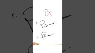 how to write the letter p? #shorts #signature #lettering