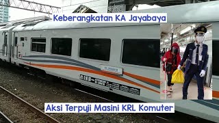 Keberangkatan Kereta Jayabaya - Aksi terpuji Masinis KRL Membantu Penumpang