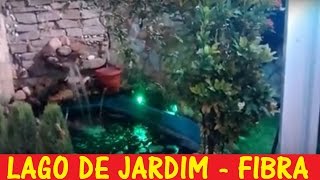 Lago Artificial Com Cascata | Feito com piscina de fibra em jardim decorado