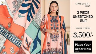 LIMELIGHT And NISHAT Allure Lawn Unstitched Printed 3Pc Suit 2024   #fashion #dress #onlineshopping