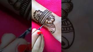 Simple mehndi design ||Easy mehndi design front hand ||Shaded mehndi design ||#mehandi  #shorts