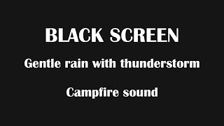 LIVE Gentle rain with thunder and campfire #live #rain #sleep #relax #reading #study #fireplace