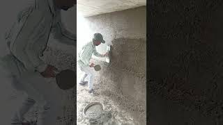 Wall plaster method #shorts #constructionindustry #plaster #youtubeshorts #foryou