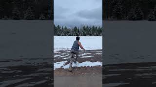 Trying to throw a snowball